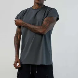 Herr sommar kort ärm fitness t shirt som kör sport gym muskel t-shirts överdimensionerade träning casual toppar kläder lu-251