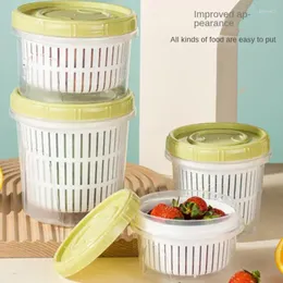 Förvaringsflaskor containrar färskt makande plast kylskåp arrangör kylskåp kök organisera modern minimalistisk skafferi