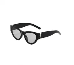 Herren-Designer-Sonnenbrille, Damen-Sonnenbrille, Luxusmarke 94, neue Sonnenbrille, Buchstabe s, modische Brille, Cat-Eye-Retro-Sonnenschutz, Buchstabe y, Sonnenbrille mit kleinem Rahmen, hellgrau