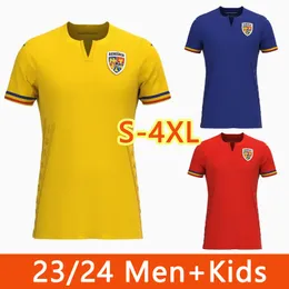 Romania Soccer Jerseys 2024 Home and Away Jersey Dragusin Burca Dragus Olaru Coman Stanciu Morutan Player Version Men Kids Kits
