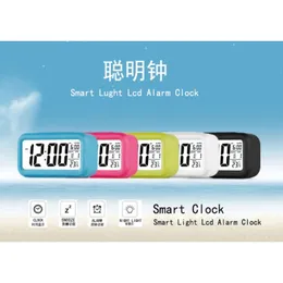 Ny 2024 LED Digital Alarm Clock Backlight Snooze Mute Calender Desktop Elektronisk Bcaklight Table Clocks Desktop Clock Battery för LED för