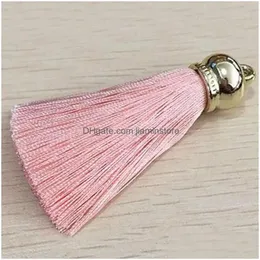 Pendant Necklaces 7Cm Admiralty Cap Silky Fringe Decorative Tassel Spike For Jewelry Garment Curtain Craft Phone Decor Handmade Sewing Dhkmc