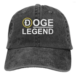Bonés de bola DOGE Legend - Cryptocurrency O boné de beisebol Peaked Capt Sport Unisex Outdoor Custom Dogecoin Digital Moeda Chapéus