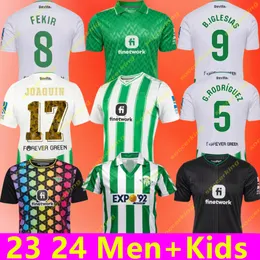 23/24 Real Betis Isco 축구 유니폼 2023 2024 Joaquin Fekir B.Iglesias Canales Willian J 셔츠 William Camarasa Juanmi Juanmi 축구 유니폼 셔츠 남자 아이들