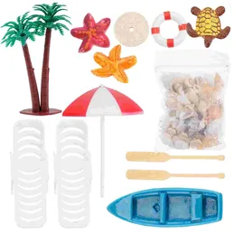 Decorazioni da giardino House Beach Toys Mini accessori decorazioni per bambini ombrello micro scena di layout di plastica Ornamento in stile estivo