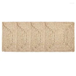 Tapetes de mesa 4 pcs palha de milho tecido placemats quadrados artesanais trançados porta-copos resistentes ao calor para promoção de jantar