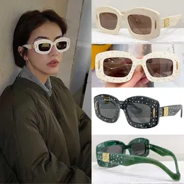 Pürüzsüz Pave ekran güneş gözlüğü asetat lw41141s moda kadın tasarımcı güneş gözlüğü altın logosu kristal dekoratif çerçeve yıldızlı gece kapsül koleksiyon gözlükleri