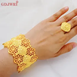 Braccialetti Dubai 2022 Nuovo lusso femminile color oro braccialetti anello per le donne gioielli da sposa nigeriano regali gioielli bijoux africani braccialetto