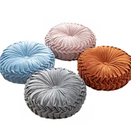 2024 okrągłe solidne poduszka na poduszkę aksamitną tkaninę poduszki z poduszką poduszka poduszka poduszka do okrągłego solidnego siedzenia poduszka: