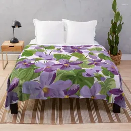 Coperte Viole carine e curiose Coperta da tiro Cosplay Anime Biancheria da letto grande Divano decorativo