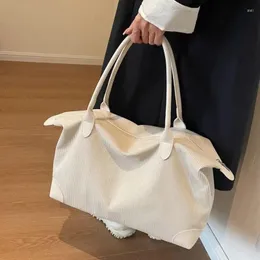 Duffel Torbalar Sıradan Düz Renk Seyahat Tote Yumuşak fermuar 2024 Kadınlar için Yüksek Kalite Büyük Kapasite Bolsas Feminas