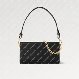 Esplosione calda Twist West da donna M24549 Nera Pelle di vacchetta grana Epi elegante borsa allungata tonalità moderne chiusura splendidamente realizzata stili di trasporto catena Classica