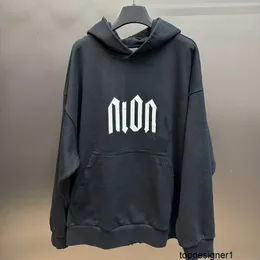 Tasarımcı Doğru Versiyon Yüksek Kalite Bl Ana Sayfa 24 Yeni Baskılı Hoodie Moda Çok yönlü Gevşek Uyum UNISEX WPT4