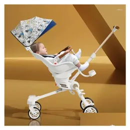 Bebek arabası hafifçe bebek arabası üzerinde taşınabilir bebek katlanabilir otur ve uzanma arabası arabası dört tekerleğe düştü
