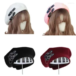 Berretti Sweet Cool Girl Fashion Cappello JK con fibbia a cuore per ragazze giapponesi