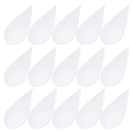 Disposable Dinnerware 40 Pcs Spoon Silver Plastic Cutlery Mini Appetizer Plates Compost Tasting Spoons Baby Catering