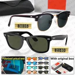 Design Ray Sunglasses TopRb 3016 RBR 2140 Square Homens Mulheres Mulheres Polarizadas Óculos de Sol Clube Mestre Havana Frames verdes laranja azul marrom lentes de moda esportiva Esporte de óculos de sol