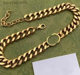 Colar designer de ouro g jóias moda presente colares punk vintage grosso link corrente jóias acessórios