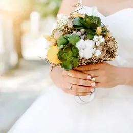 Fiori decorativi 3 pezzi Porta bouquet da sposa in schiuma Manici per matrimoni Supporti per composizioni floreali