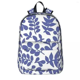 バックパックJardin de Chine Blue and White Botanical Pattern Backpacks Boybag Casuare Children School Bags Portability Travel Rucksack