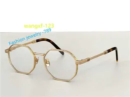 Luksusowe ramy marki okulary przeciwsłoneczne vintage okulary okularowe ramy vintage heksagon metalowe okulary kobiety