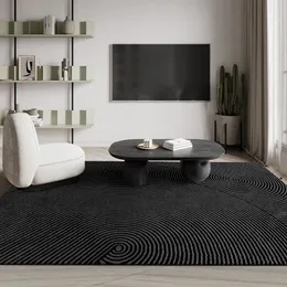 Oturma Odası Ev Dekoru Modern Minimalist Siyah Alan Yatak Odası Halısı Özet Çizgili Moda Ploakroom Mat 240401