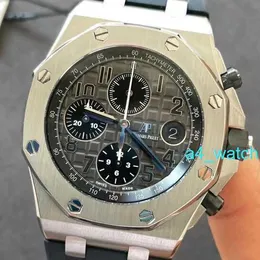 Grestest AP Wristwatch Royal Oak Offshore Series Swiss Męs Automatyczne zegarki mechaniczne 42 mm Precyzyjne stalowe data Wyświetlanie Funkcja czasu Wodoodporne światło nocne
