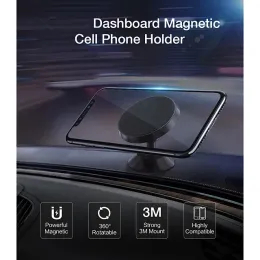 Holder Magnetic Phone Mount Holder Super Strong Magnet With 4 Metal Plate Car Magnetically Smartphones Bracket 360 ° Rotation Universal DA