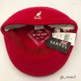 Kangaroo Ball Caps Kangol American Style Hats مصممين نساء عالية الجودة صوف حقيقي قبعة للأمام القبعة الفرنسية الخريف والشتاء القبعات القبعات Gorras 775