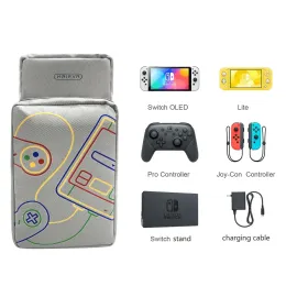 Väskor Bröstväska för Nintendo Switch NS OLED CASE NINTEND SWITCH LITE CASE Joycon Controller Cover Portable Pouch Chest Storage Bag