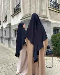 イスラム教徒の女性のためのヒジャーブの長いキマープレーンインスタントヒジャーブ七面鳥ラマダンイード祈り衣服niqabヘッドスカーフイスラム服240327