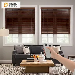 Modern High Quality Smart Lithium Battery Motorized Faux Wood Venetian Blinds For Home Customized Window Shade Easy Installation 240322