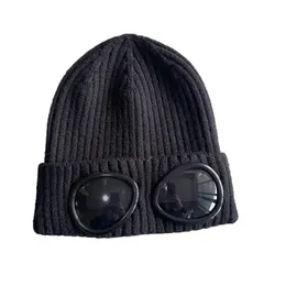 Cappello lavorato a maglia a coste Coppia cappello in velluto di lana da donna Berretti neri Occhiali invernali Cappello topstoney Berretto con lenti a coste Cappelli lavorati a maglia Hip Hop