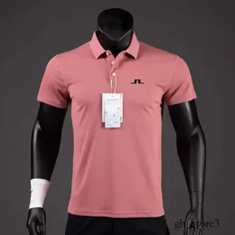 Erkek Polos Yaz Golf Gömlek Erkekler Günlük Polo Gömlek Kısa Kollu Yaz Nefes Alabilir Hızlı Kuru J Lindeberg Golf Wear Sports T Shirt 922