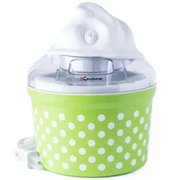 Euro Cuisine Cream, Yogurt Homemade and Soft Serve Children's Ice Cream Maker, Equipped with 4 Glass Cups - Double Insulated Frozen Bowl, Stirring Paddle, Lid