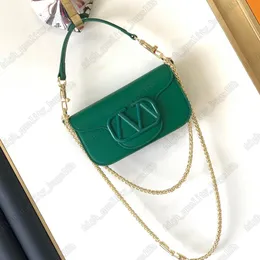 Varumärkesväska designer kvinnors handväska designer mini loco väska baguette väska på kedjepåse färgad vlogo axelväska crossbody väska mode lyx kalv läder handväska