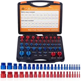 Nut and bolt thread inspector set of 44 pieces metric and British standard