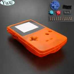 케이스 YUXI Limited Edition Clear Orange Housing Shell Cover Case Case GBC Game Console w/ Tool 용 Gameboy Color의 케이스 교체