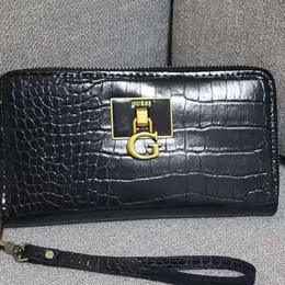 I portafogli firmati Guessn sono in offerta e i prezzi sono alle stelle Primo ordine Drop diretto Classico modello coccodrillo Borsa versatile lunga e pesante per l'industria Borsa da donna appesa Accsori