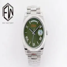 2022 nova fábrica ew relógio masculino 40mm 2836 movimento mecânico automático 904l safira algarismos romanos relógio de pulso montre de luxe263t