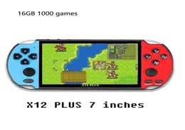Video Oyunu Konsol Oynatıcı X12 Plus Taşınabilir Handheld PSP Retro Çift Rocker Joystick 7 inç ekran New6986878