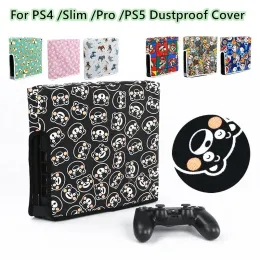 Przypadki Nowa czarna ograniczona osłona konsoli do pensów dla PS4 Slim PS4 Pro Waterproof Oxford Case for PS5 pionowa okładka gier