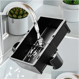 Bilarrangör Armrest Storage Box Mtipurpose Interiör Tillbehör Cup Holder For Phones Solglasögon Trash Keys Snack Drop Delivery Auto OTUX8