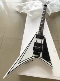 Guitar High quality custom edition White Dovetail Fork Double shake Electric Guitar Black accessories Double Shake Trill Free shipping