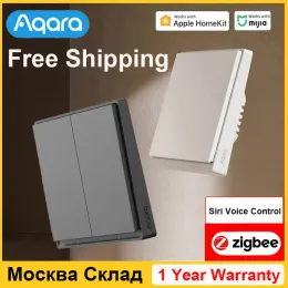 Controllo originale Aqara Smart Wall Switch versione E1 Switch wireless Zigbee 3.0 con/senza neutro One Key telecomando Mi Home Homekt APP