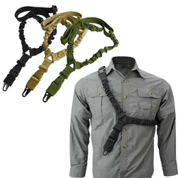 Belts Heavy Tactical One 1 US Single Point Sling Adjustable Bungee Rifle Shoulder Strap Length Q240401