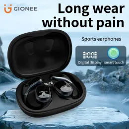 Headphones GIONEE Sports Bluetooth Headset Earhook Wireless Headphones With Mic Earphones Noise Reduction OWS HIFI Sound Earbuds Waterproof