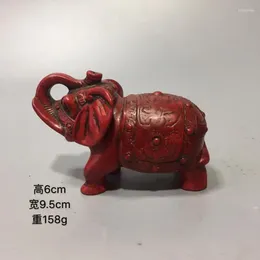 Figurine decorative Cina Vecchia Pechino Merci Turchese Artigianale Intagliato Blu Mini Animale Statua Gemma Elefante Figurina di cristallo