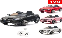 12V Children Ride on Car Kid039s Electric Car 3 Speed Modes with Remote Control for 36 Years Old Gift BlackPinkWhiteRed5358029
