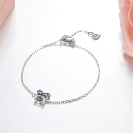 Urok bransolety luksusowe biżuterię biżuterii bransoletka 925 SBRINLING SREBRNY A CIĘCIE PUPPY FEMME Joyas de Plata Esterlina Para Mujer